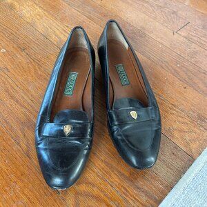 Vintage Gucci Loafers Black Leather Size 37.5 (7)